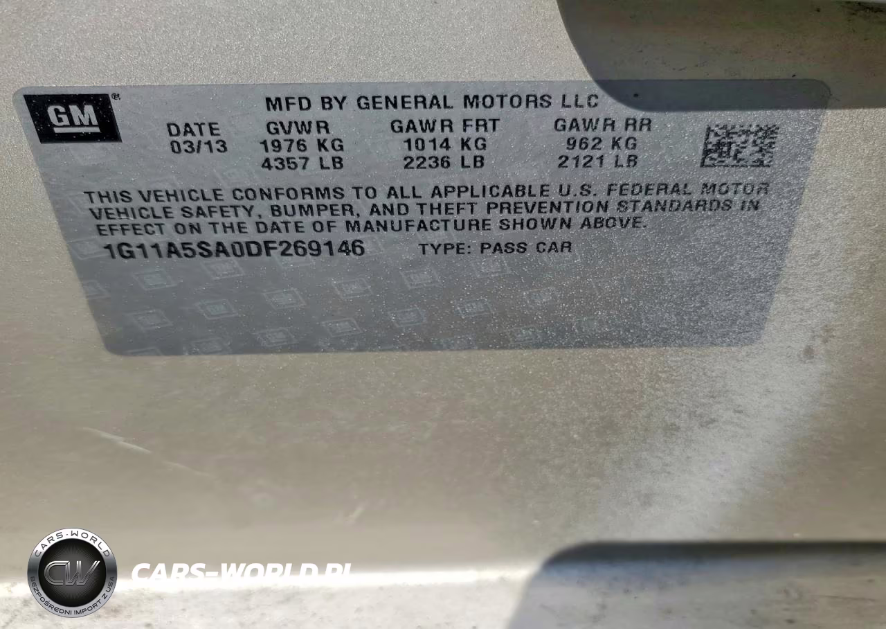 2013 Chevrolet Malibu Ls VIN:1G11A5SA0DF269146 - 12