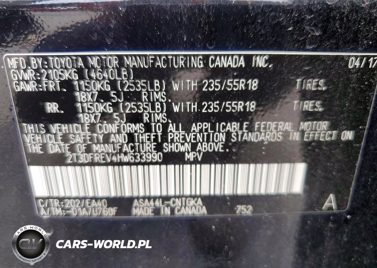 2017 Toyota Rav4 Limited VIN:2T3DFREV4HW633990 - 13