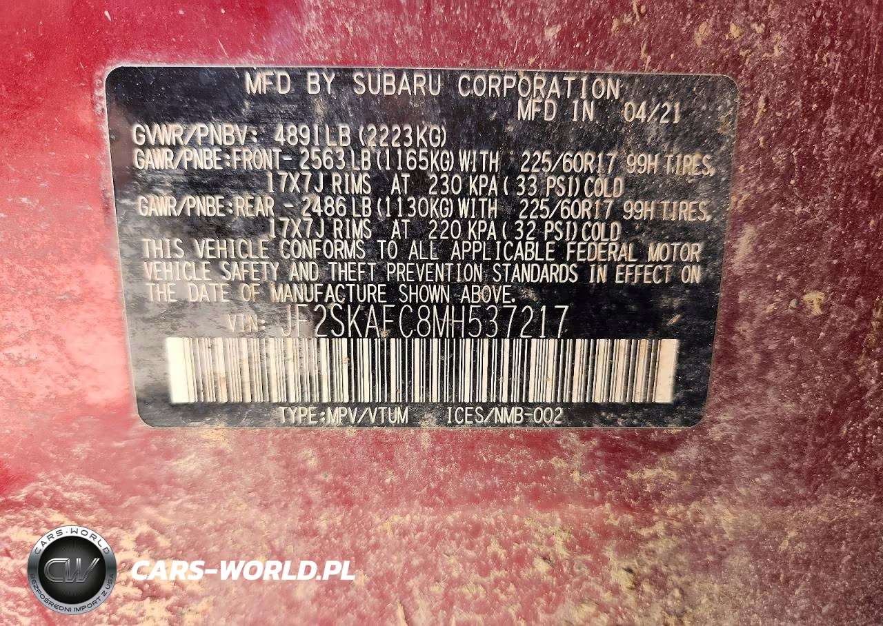 2021 Subaru Forester Premium VIN:JF2SKAFC8MH537217 - 12