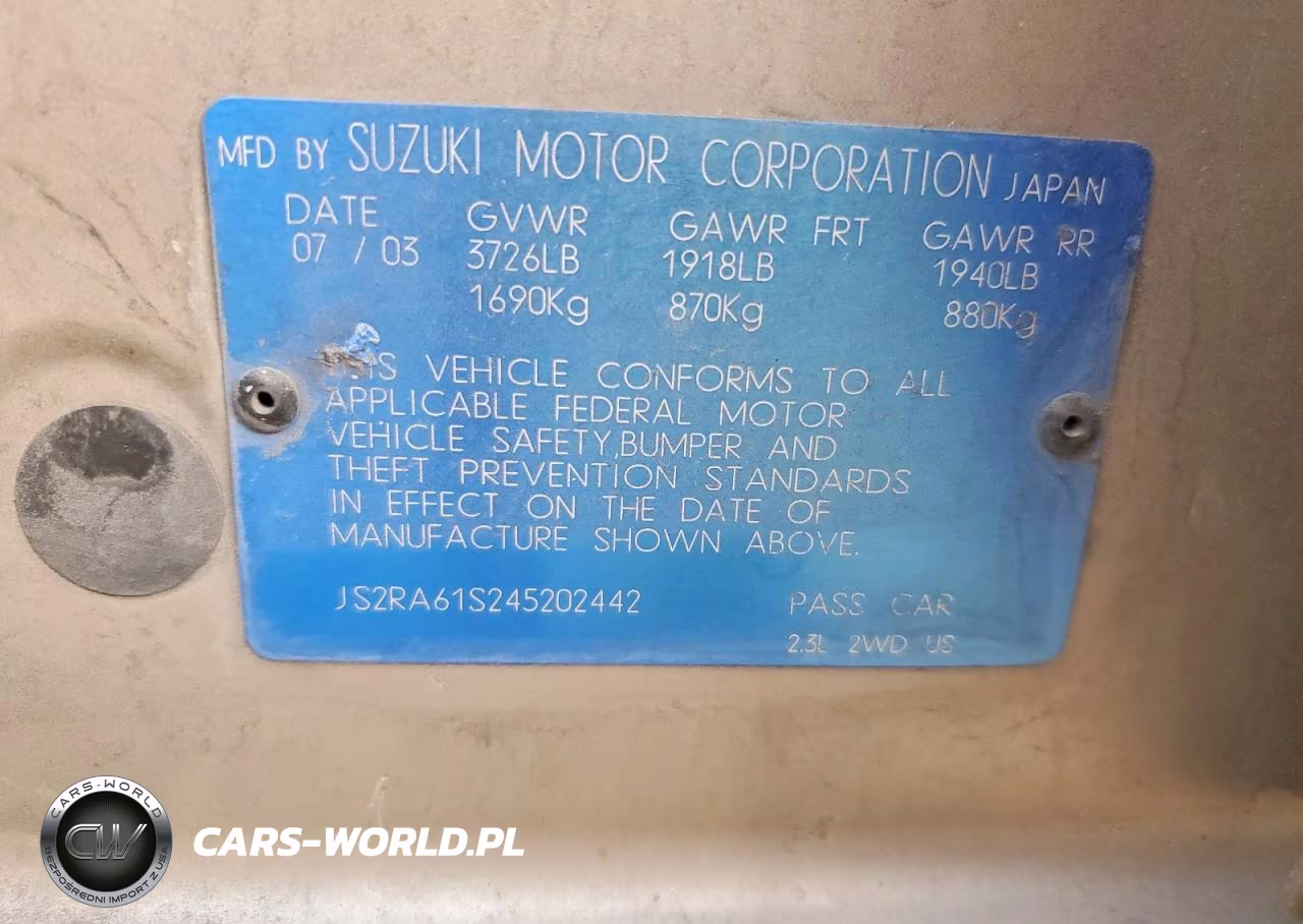 2004 Suzuki Aerio S VIN:JS2RA61S245202442 - 12