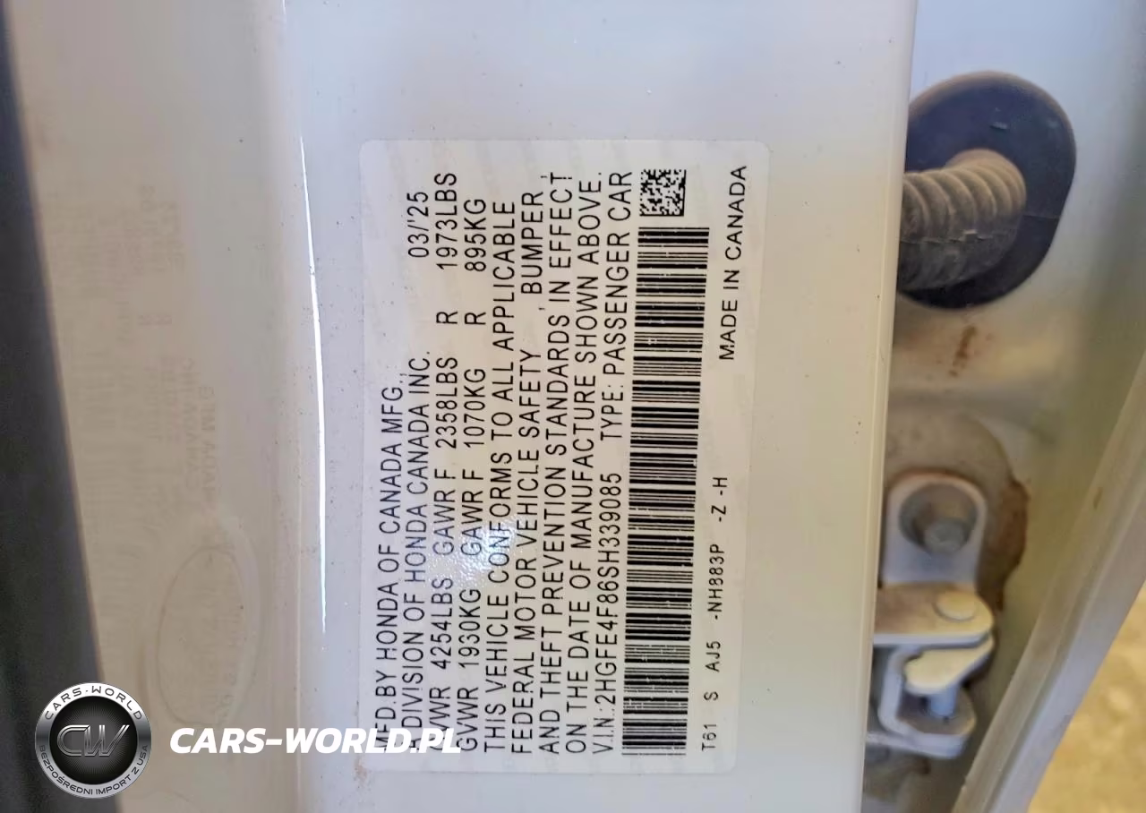 2025 Honda Civic Sport VIN:2HGFE4F86SH339085 - 12
