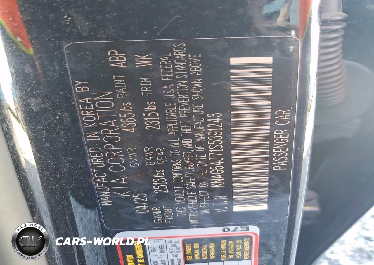2025 Kia K5 Gt Line VIN:KNAG64J71S5391243 - 13