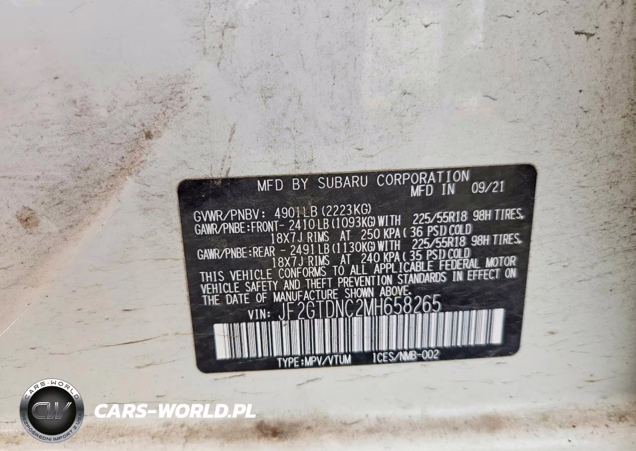 2021 Subaru Crosstrek Limited VIN:JF2GTDNC2MH658265 - 13