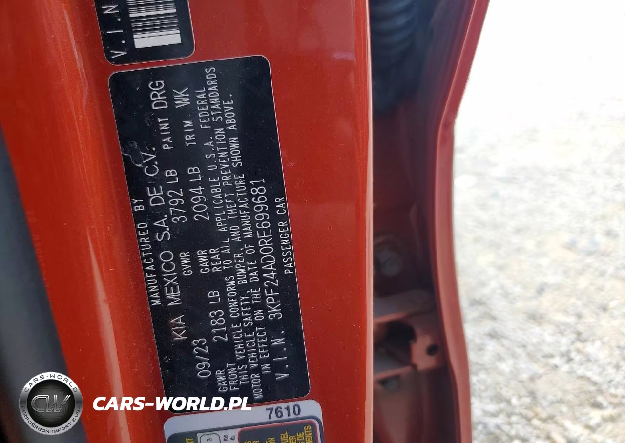 2024 Kia Forte Lxs VIN:3KPF24AD0RE699681 - 12