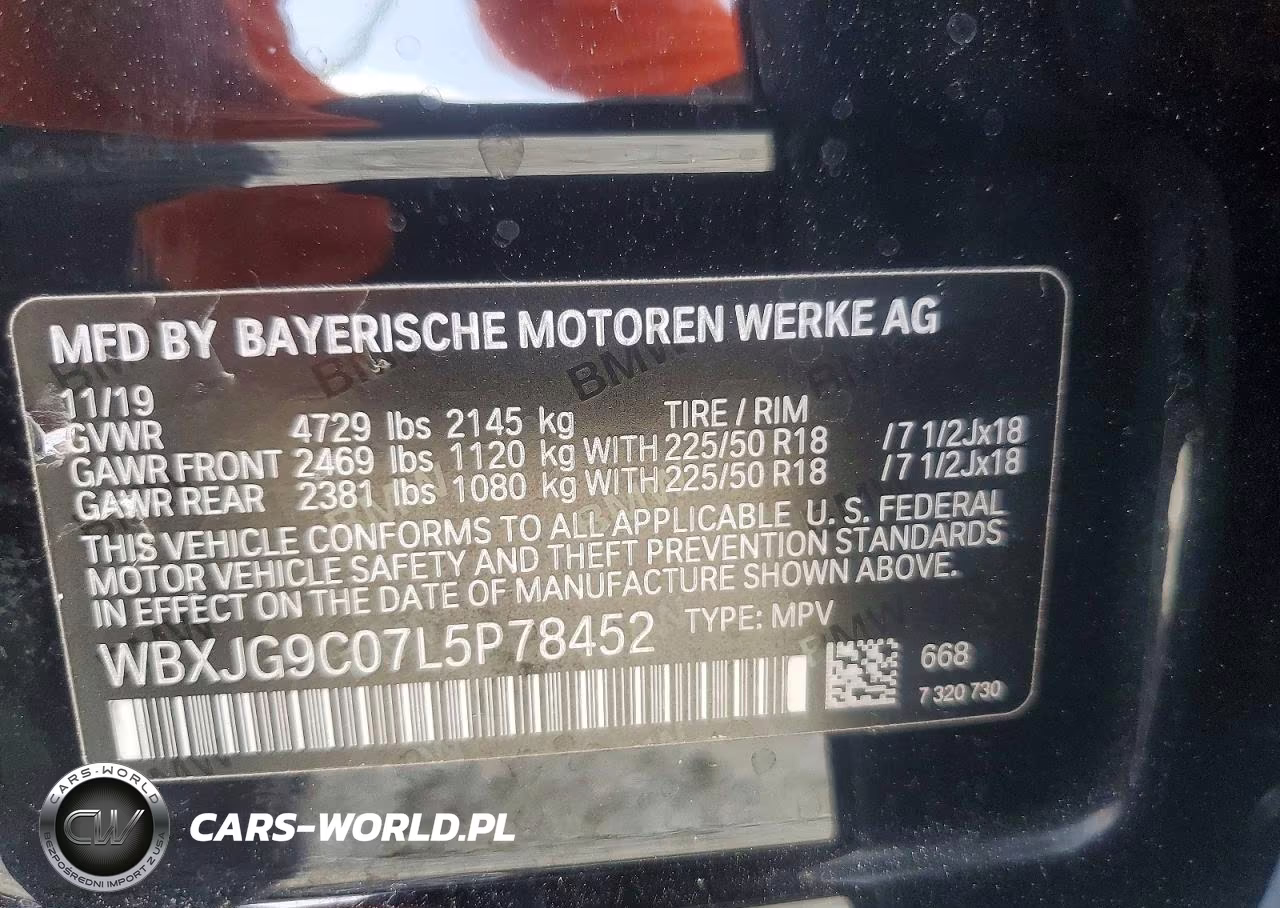 2020 BMW X1 xDrive28I VIN:WBXJG9C07L5P78452 - 13