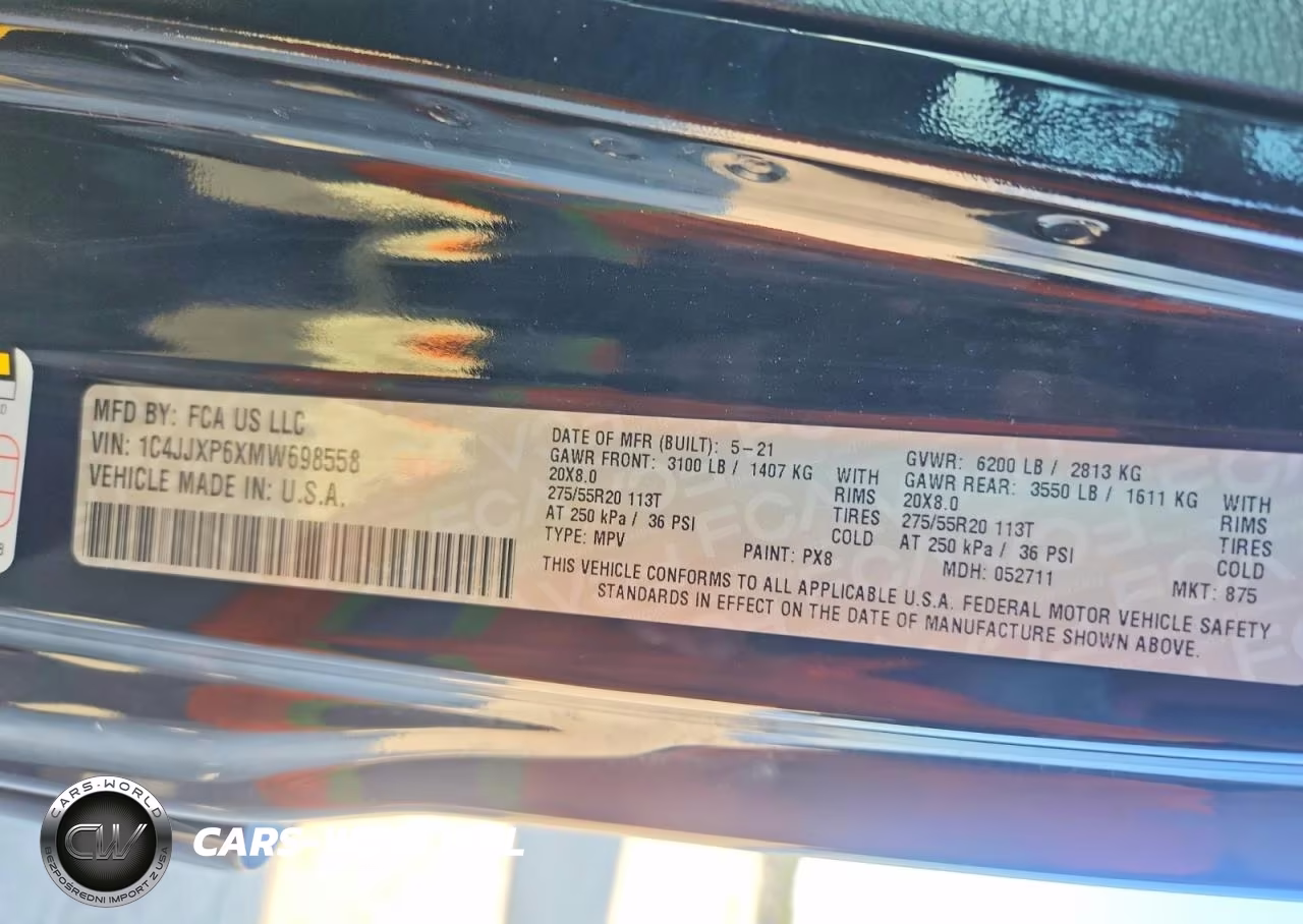 2021 Jeep Wrangler Unlimited Sahara 4Xe VIN:1C4JJXP6XMW698558 - 12