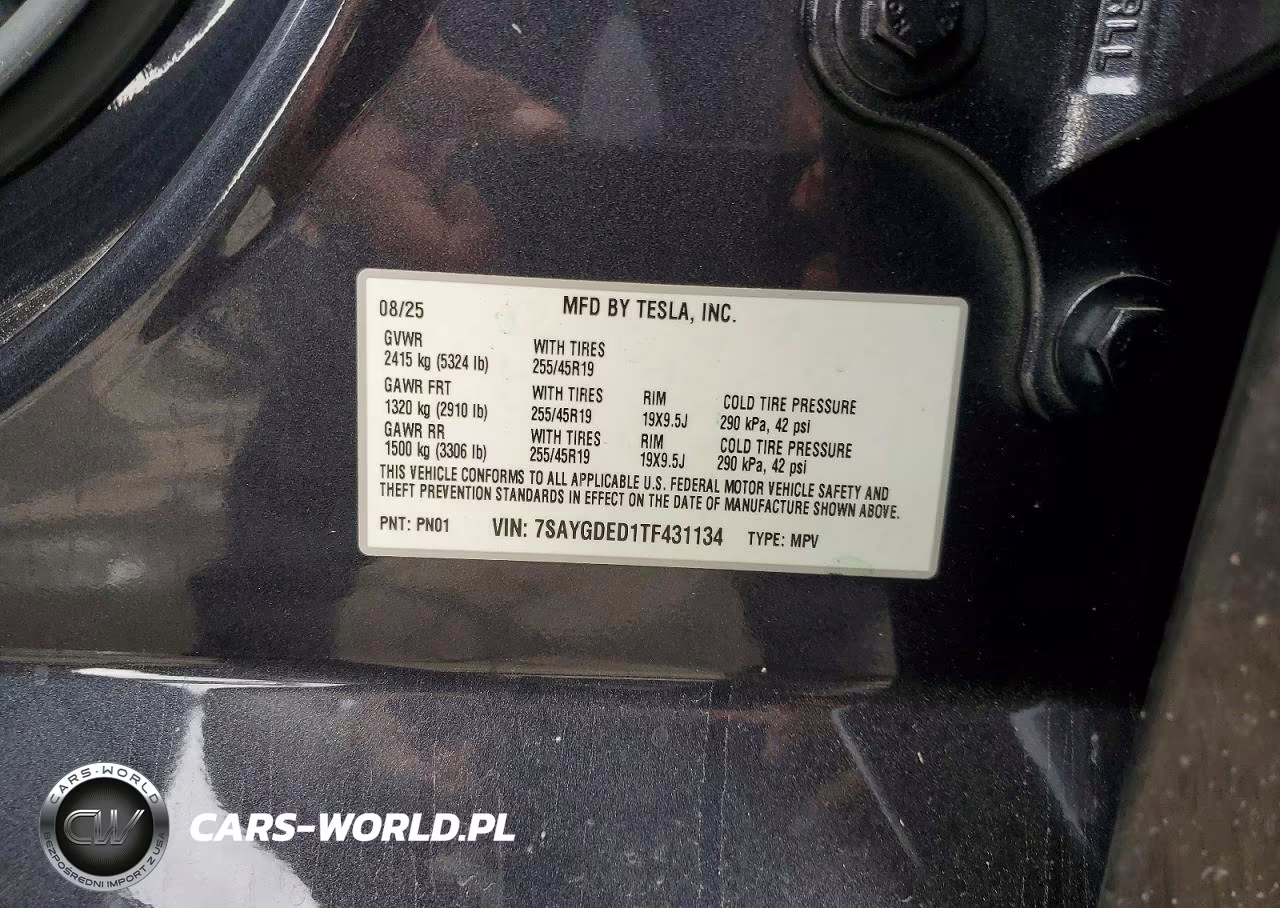 2026 Tesla Model Y VIN:7SAYGDED1TF431134 - 12