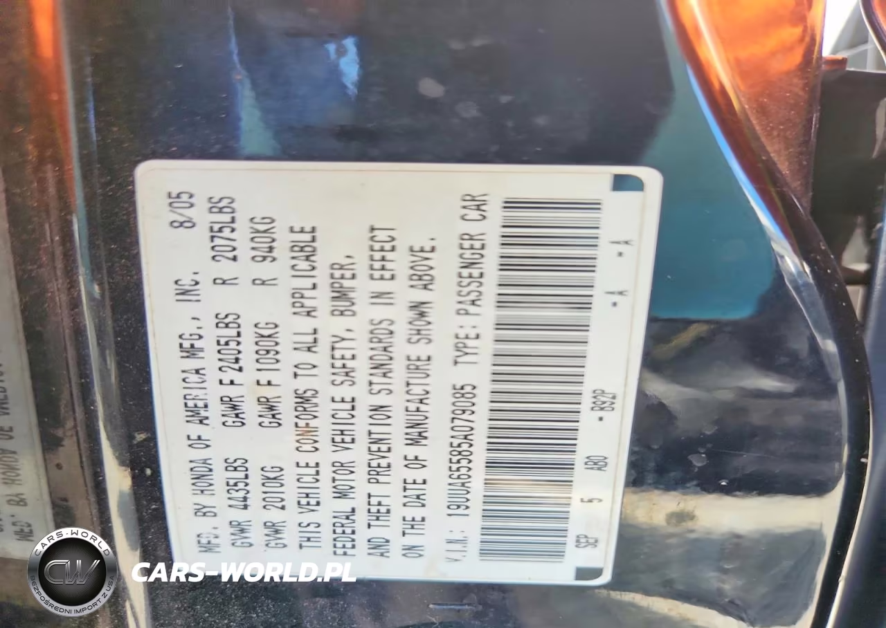 2005 Acura Tl VIN:19UUA65585A079085 - 13