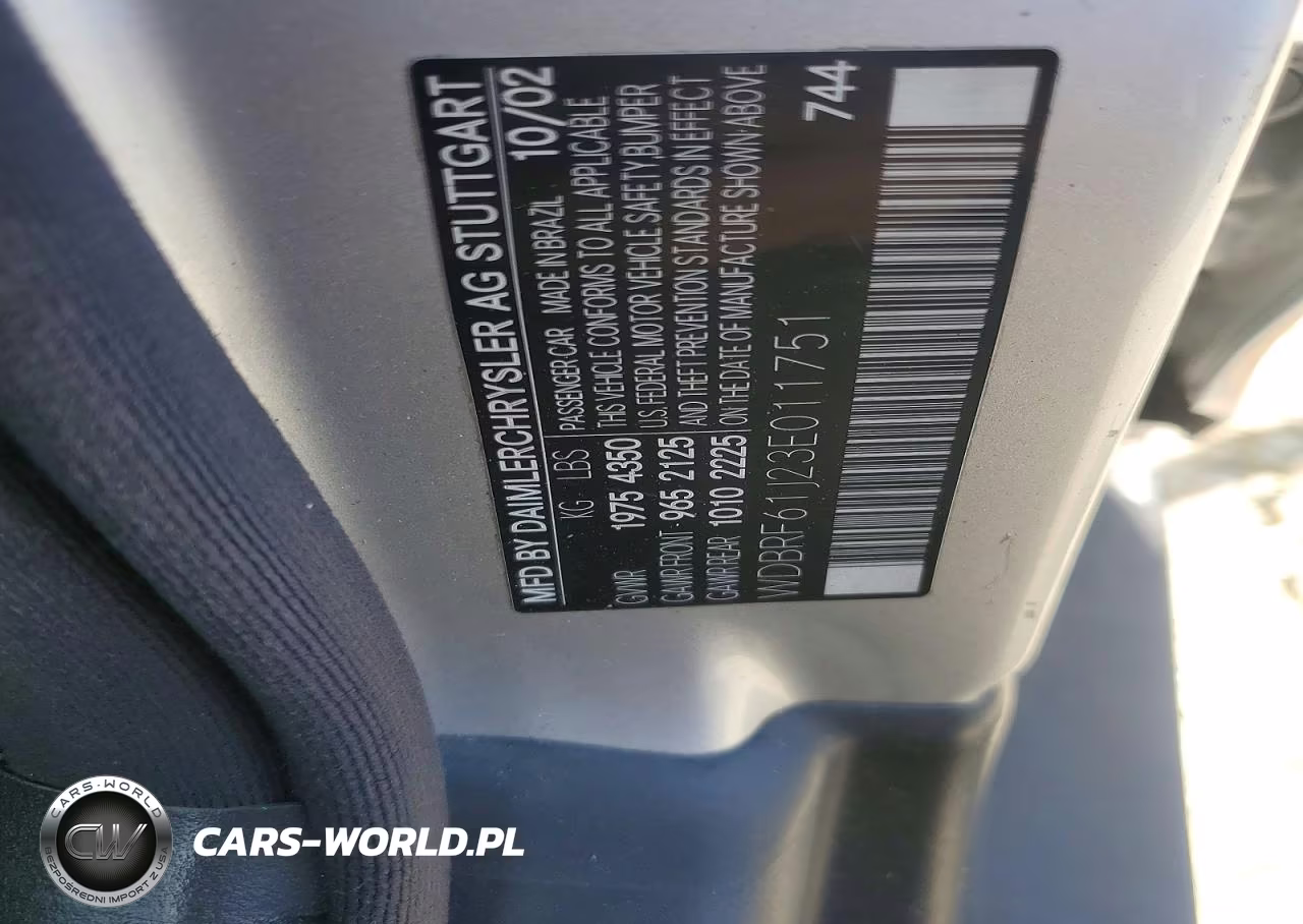 2003 Mercedes-Benz C 240 VIN:WDBRF61J23E011751 - 12