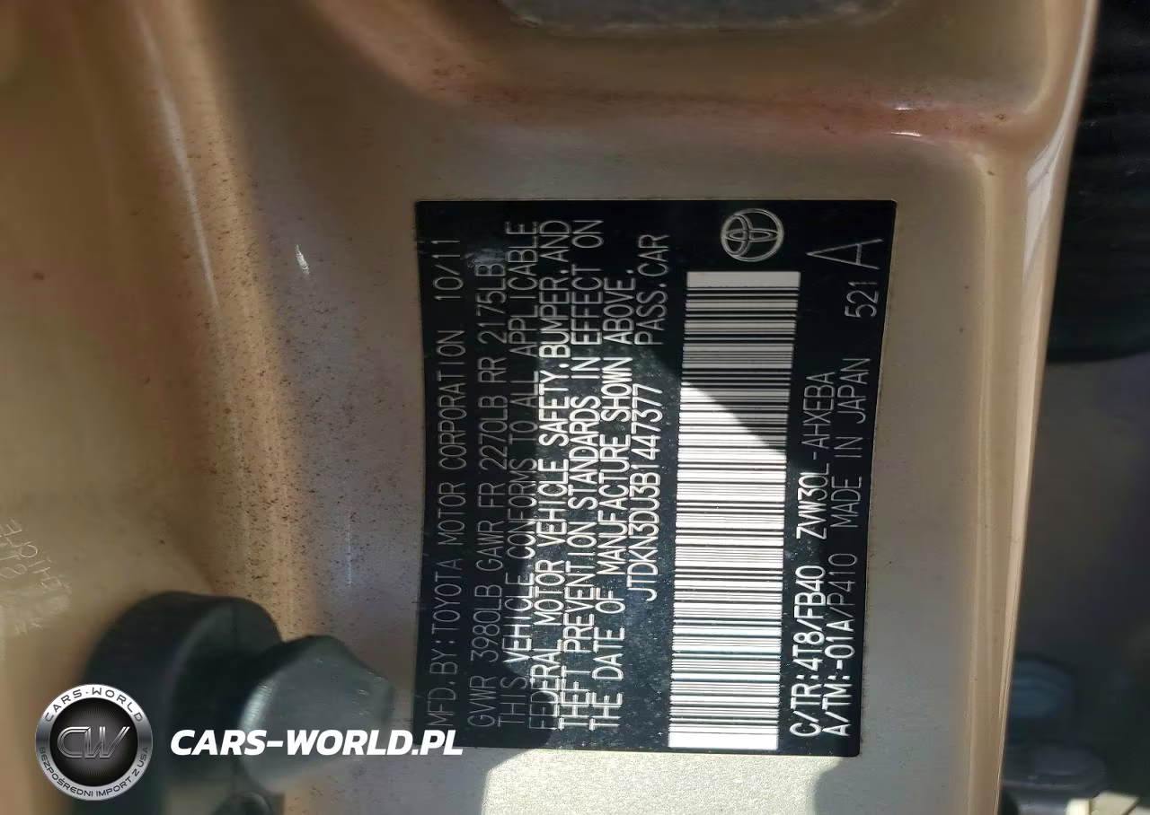 2011 Toyota Prius Two VIN:JTDKN3DU3B1447377 - 12