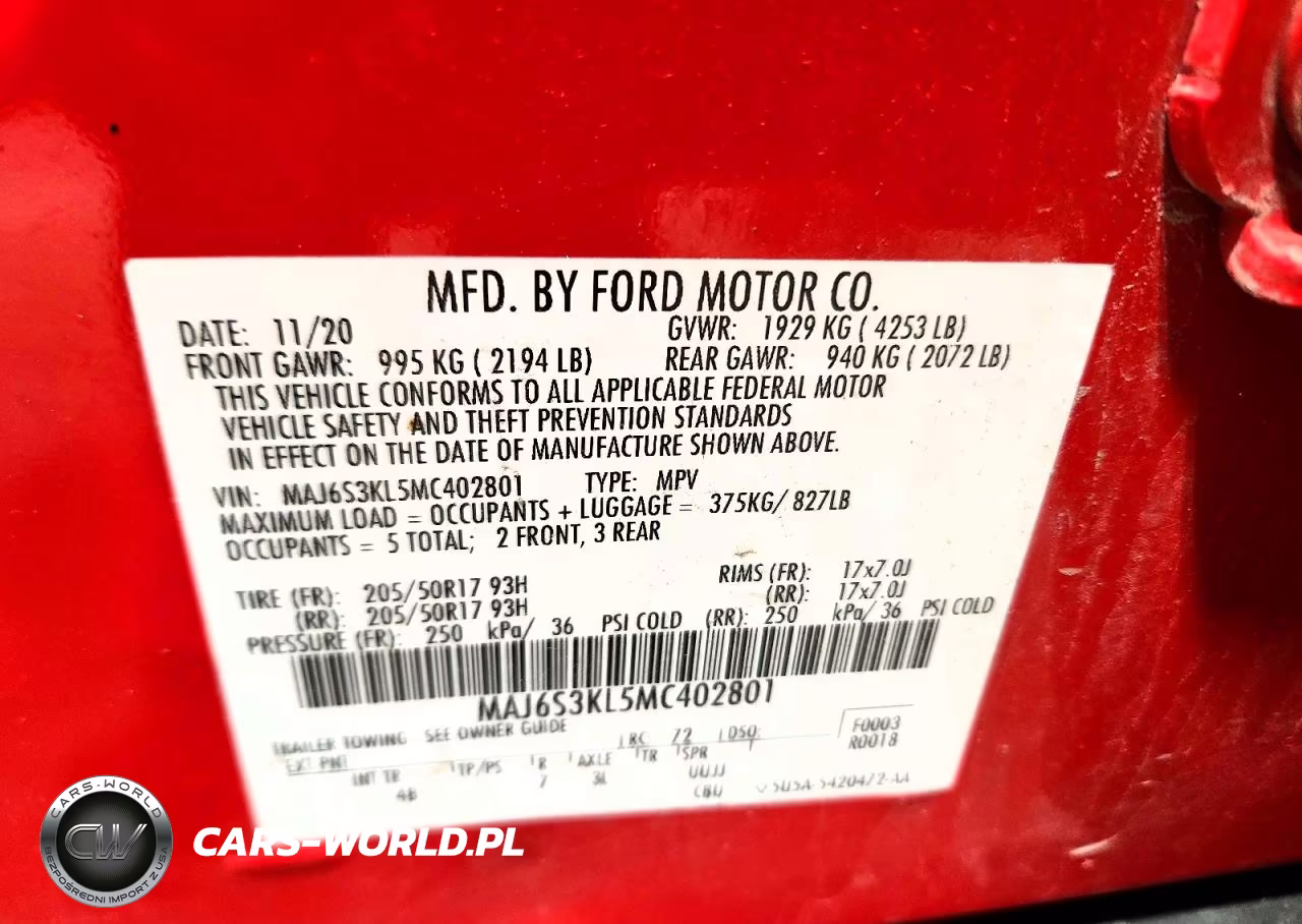 2021 Ford Ecosport Titanium VIN:MAJ6S3KL5MC402801 - 12