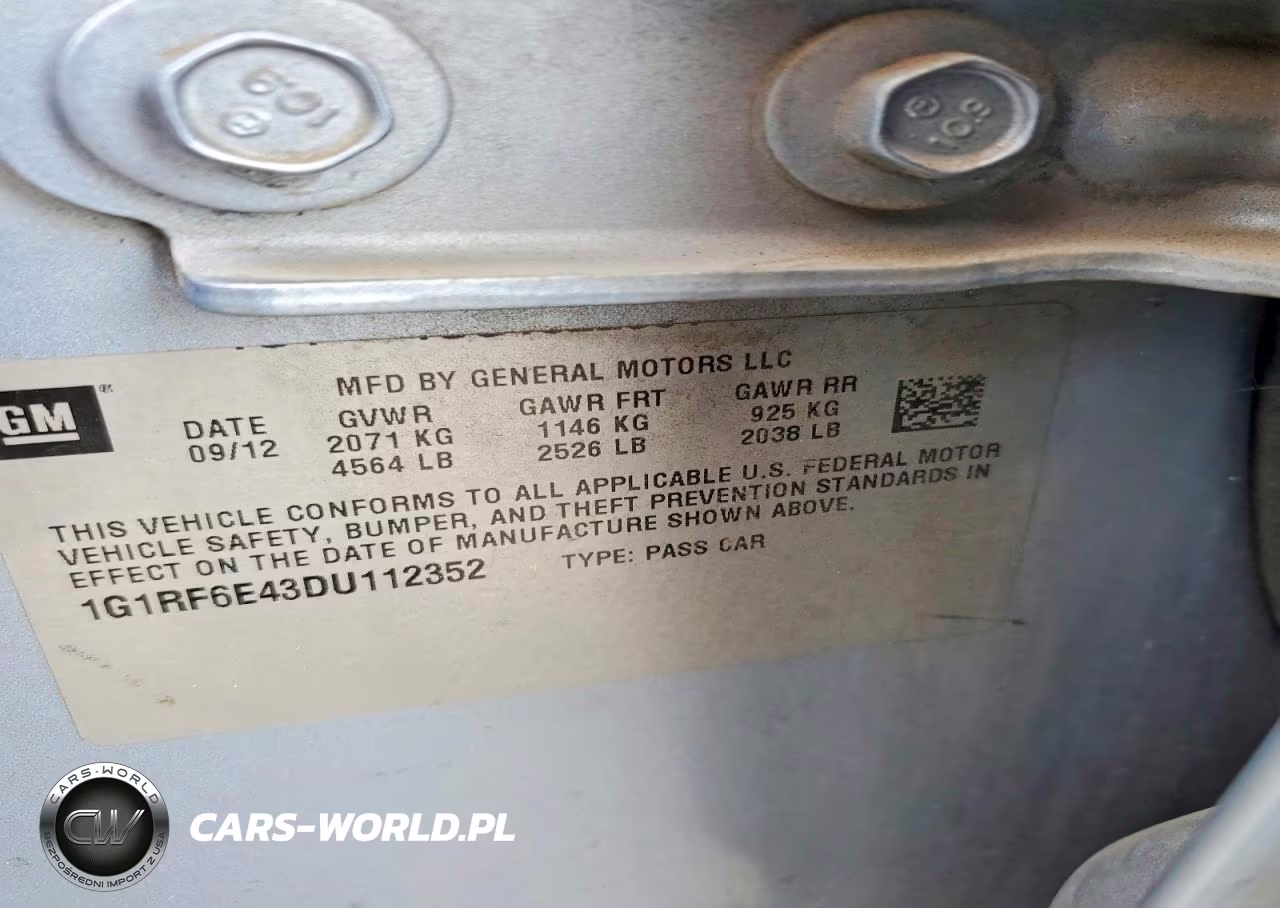 2013 Chevrolet Volt VIN:1G1RF6E43DU112352 - 12