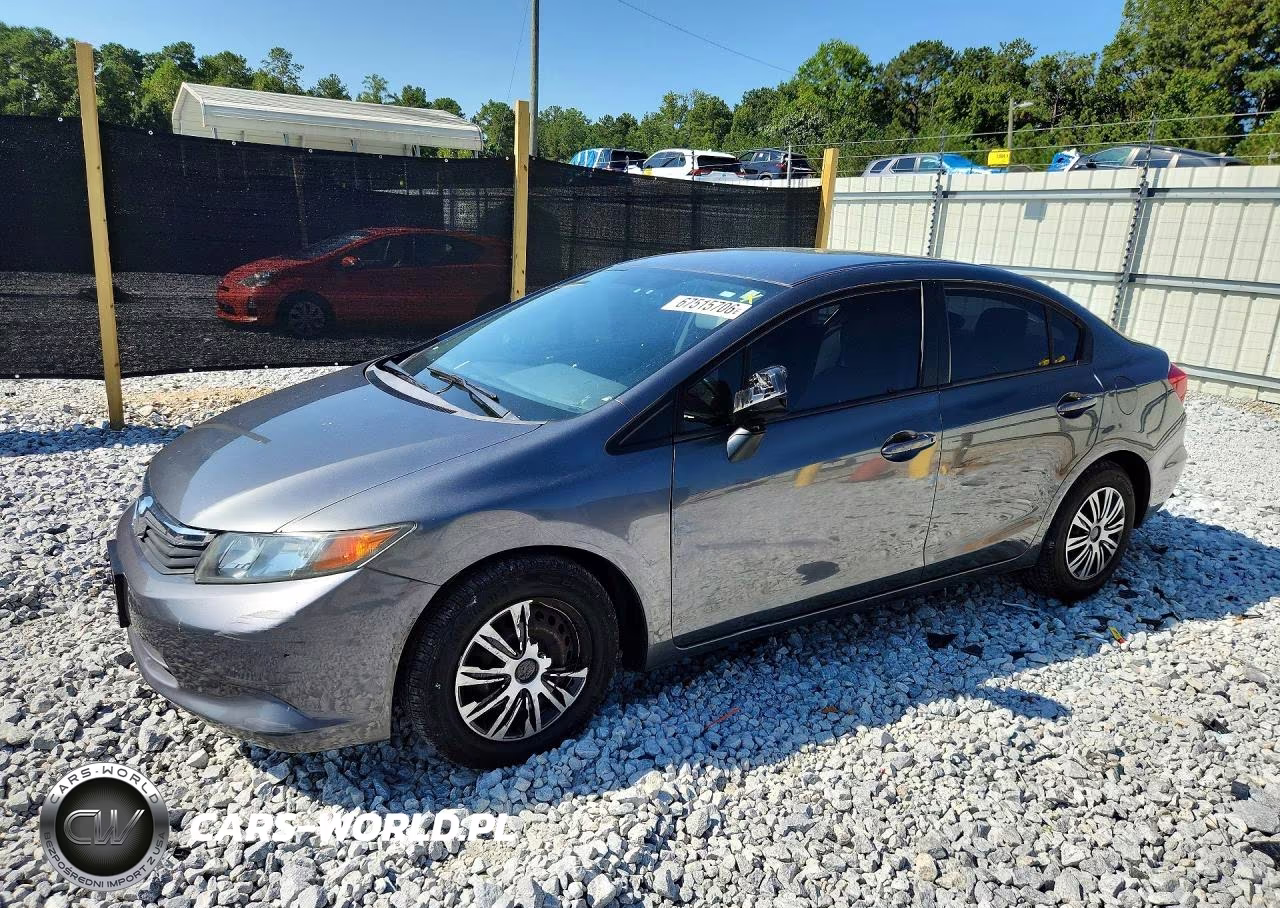 2012 Honda Civic Lx VIN:19XFB2F50CE003544 - 1