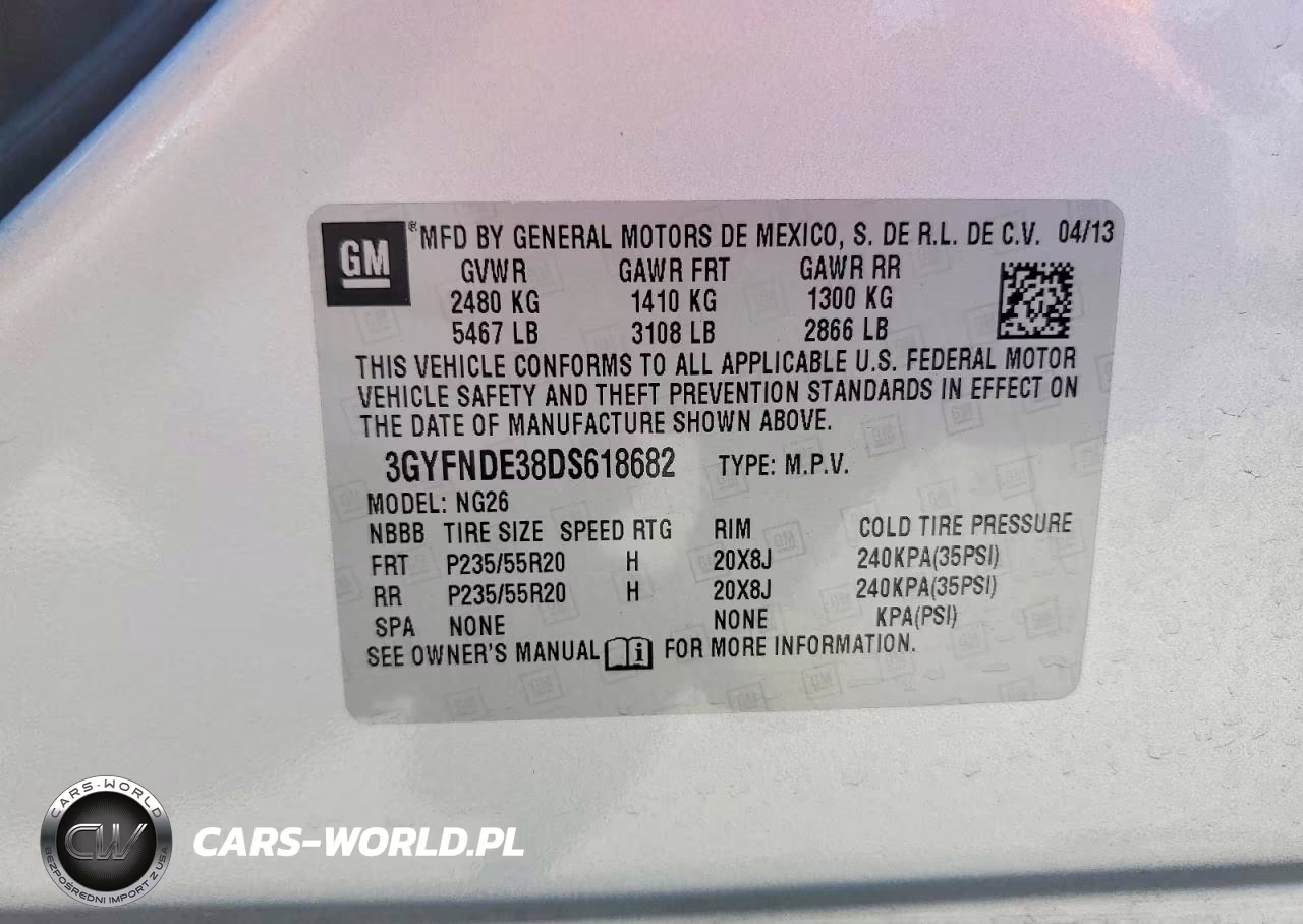 2013 Cadillac Srx Performance Collection VIN:3GYFNDE38DS618682 - 14