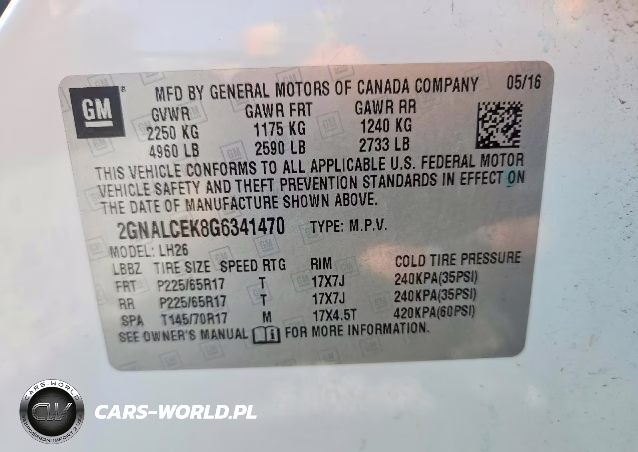 2016 Chevrolet Equinox Lt VIN:2GNALCEK8G6341470 - 13