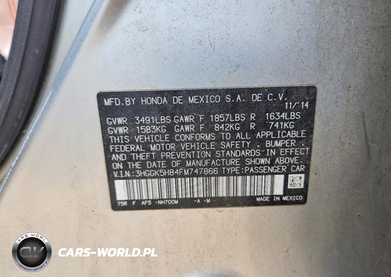 2015 Honda Fit Ex VIN:3HGGK5H84FM747866 - 12