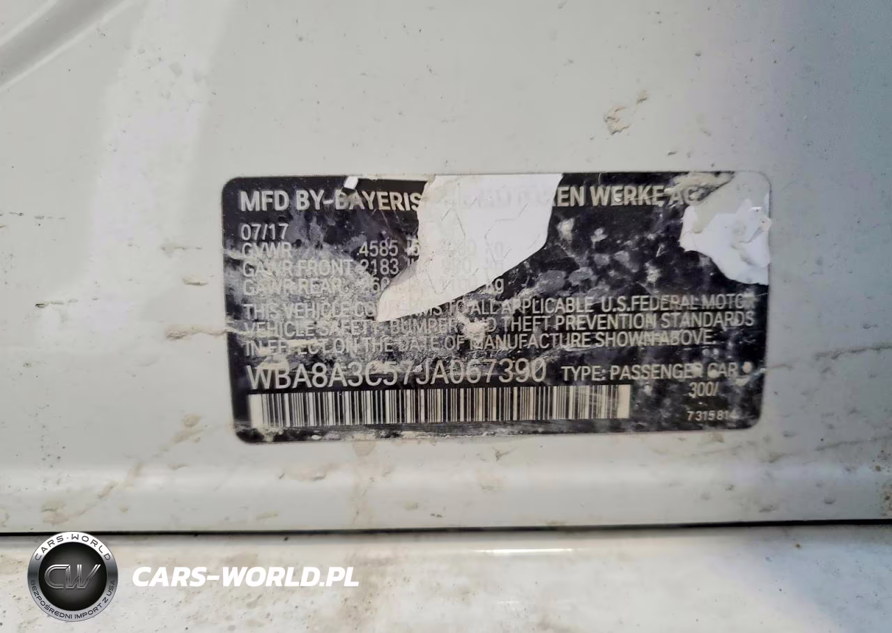 2018 BMW 320 Xi VIN:WBA8A3C57JA067390 - 12