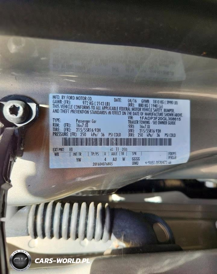 2016 Ford Focus Se VIN:1FADP3F20GL308615 - 12