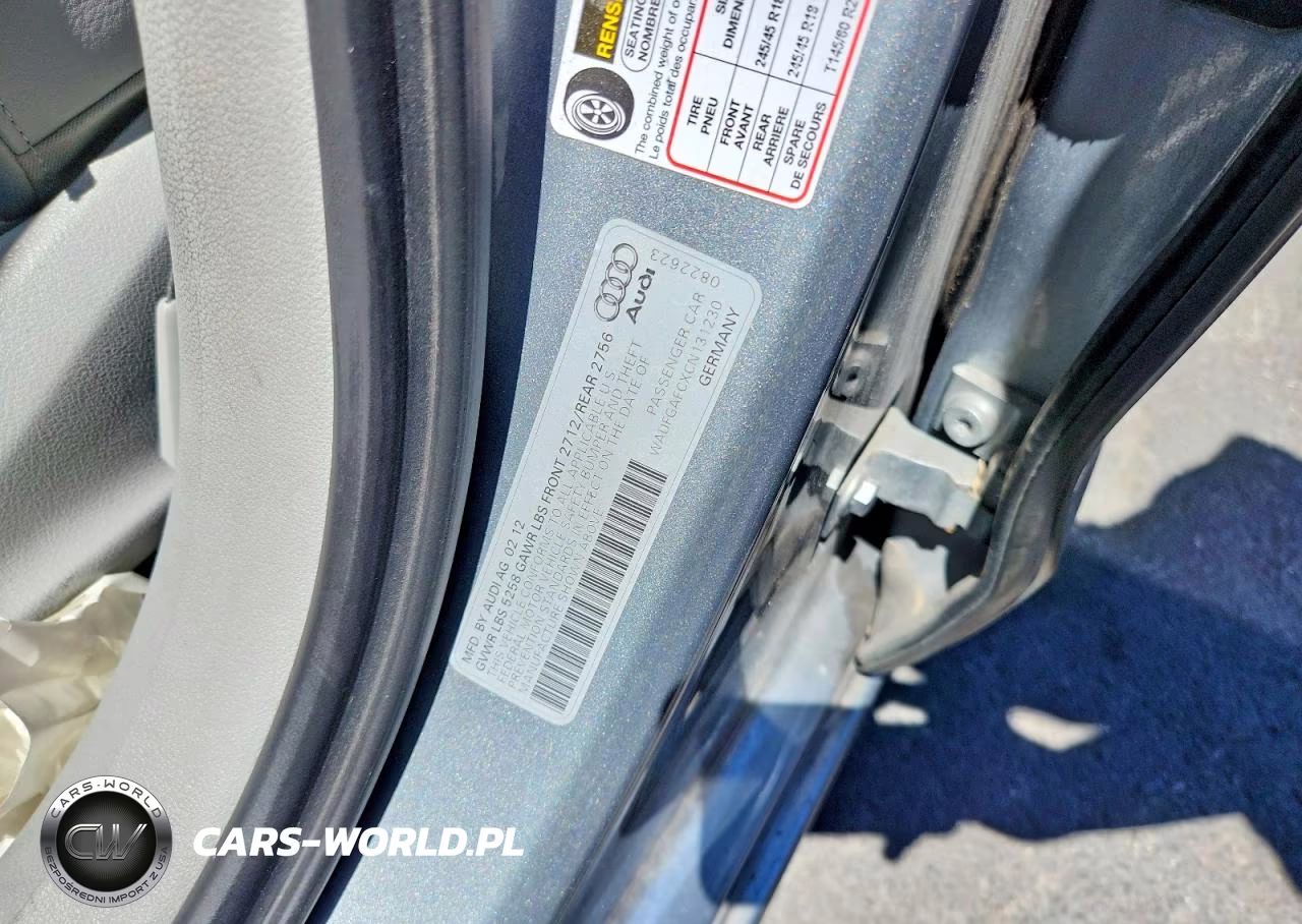 2012 Audi A6 Premium VIN:WAUFGAFCXCN131230 - 12