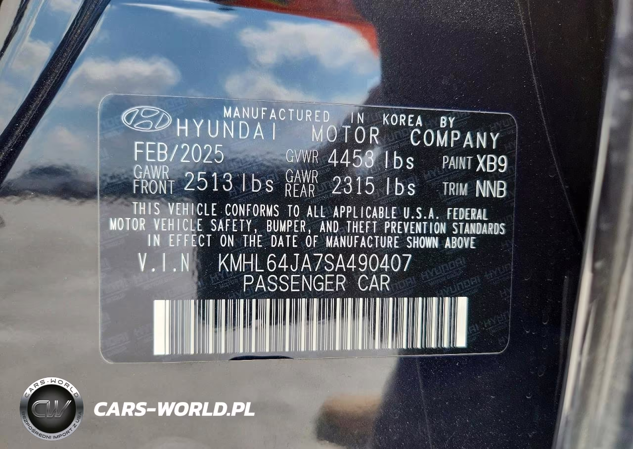 2025 Hyundai Sonata Sel VIN:KMHL64JA7SA490407 - 13