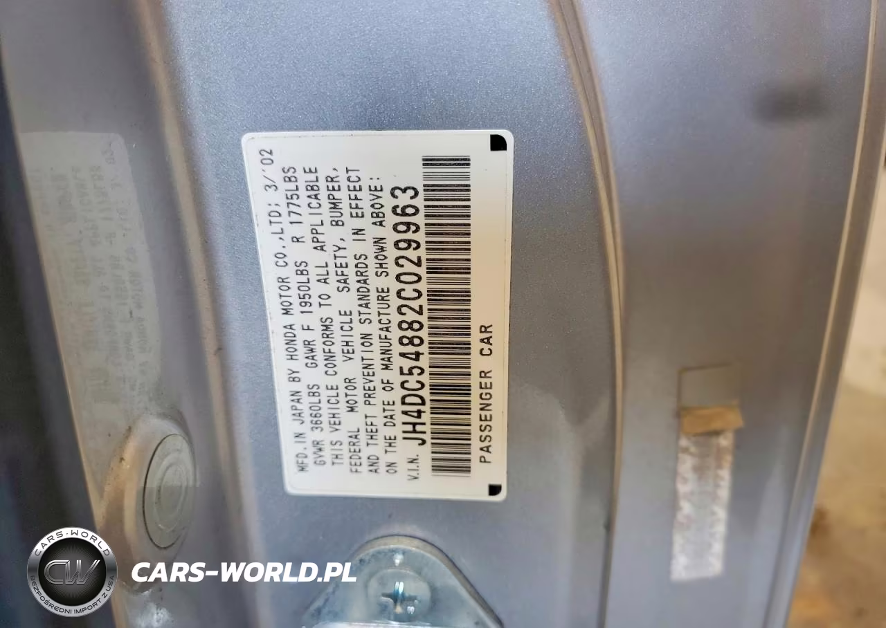 2002 Acura Rsx VIN:JH4DC54882C029963 - 12