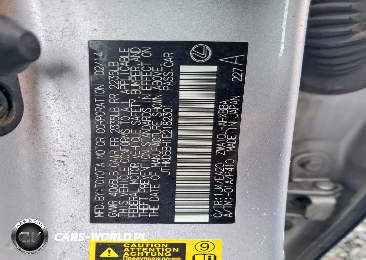 2014 Lexus Ct 200 VIN:JTHKD5BH1E2182301 - 12