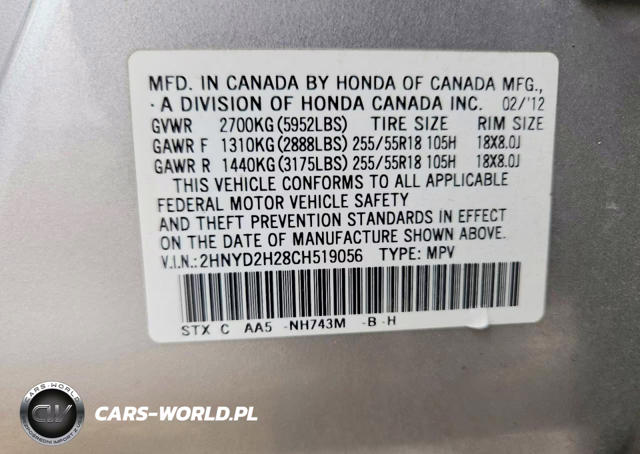 2012 Acura Mdx VIN:2HNYD2H28CH519056 - 12