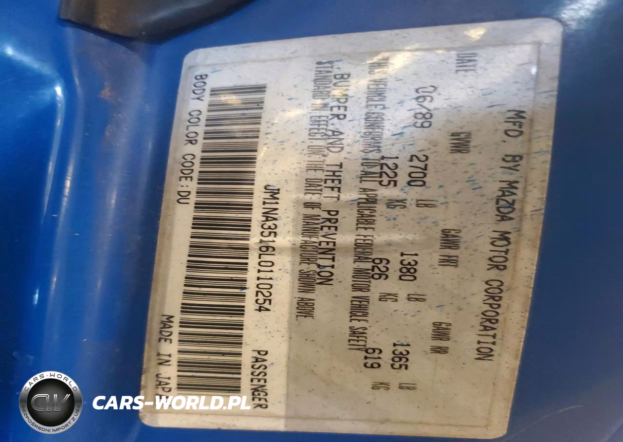 1990 Mazda Mx-5 Miata VIN:JM1NA3516L0110254 - 12