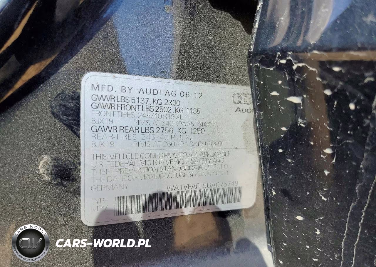 2013 Audi A4 Allroad Prestige VIN:WA1VFAFL5DA075749 - 13