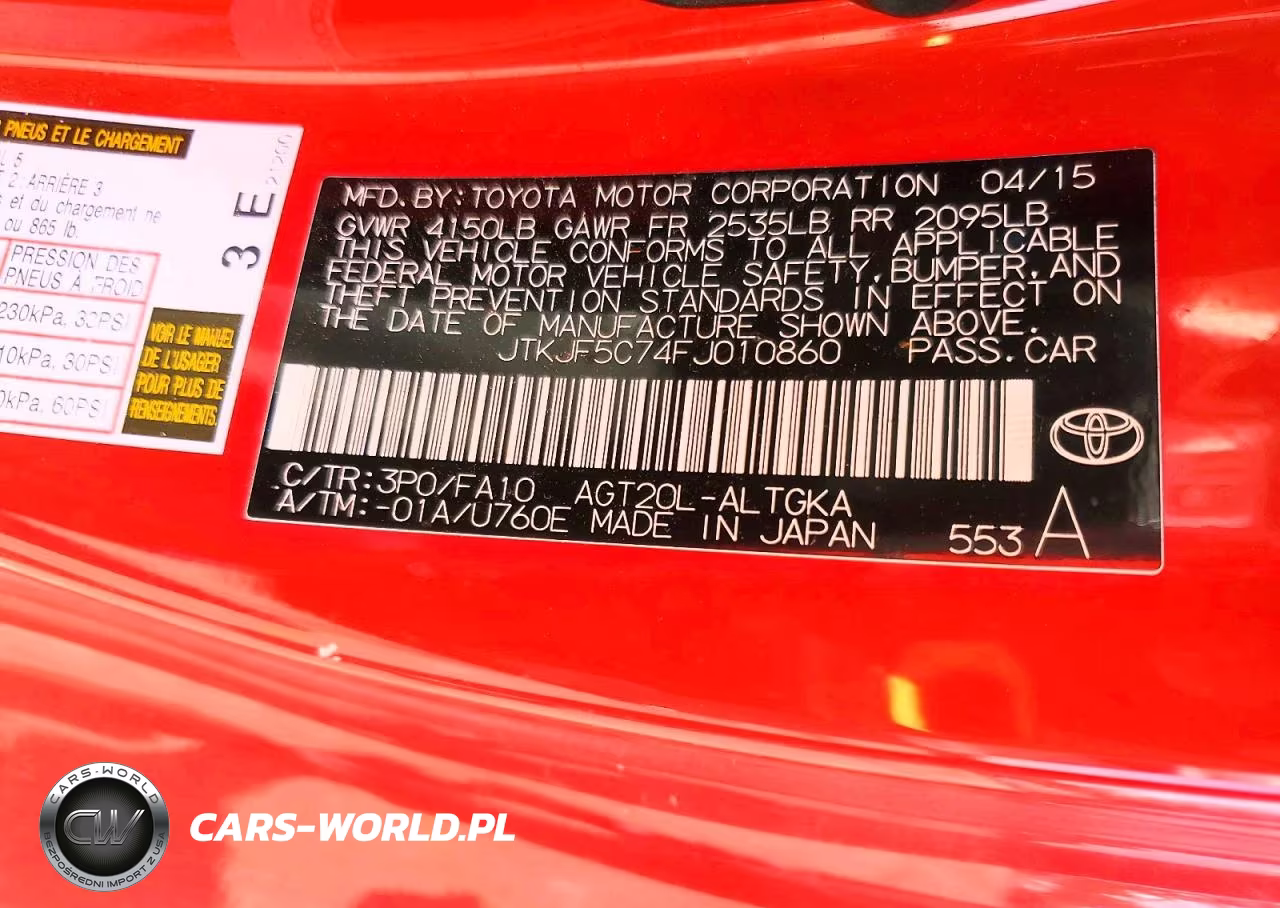 2015 Scion Tc Base VIN:JTKJF5C74FJ010860 - 12