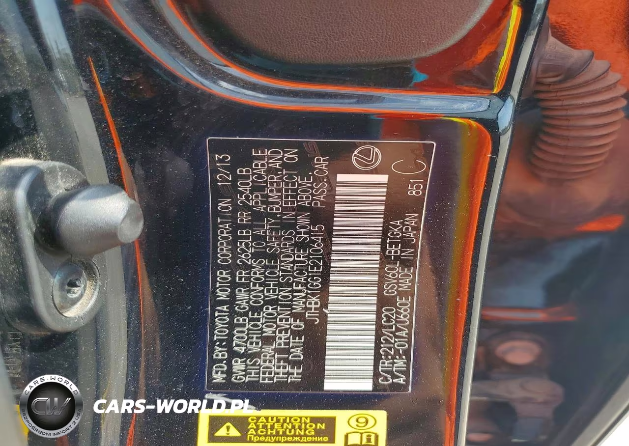 2014 Lexus Es 350 VIN:JTHBK1GG1E2106415 - 12