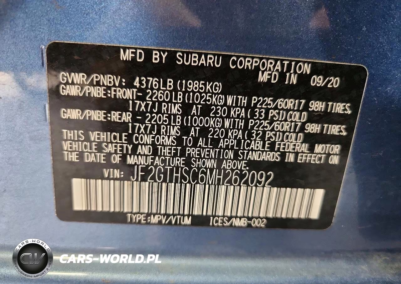 2021 Subaru Crosstrek Sport VIN:JF2GTHSC6MH262092 - 12