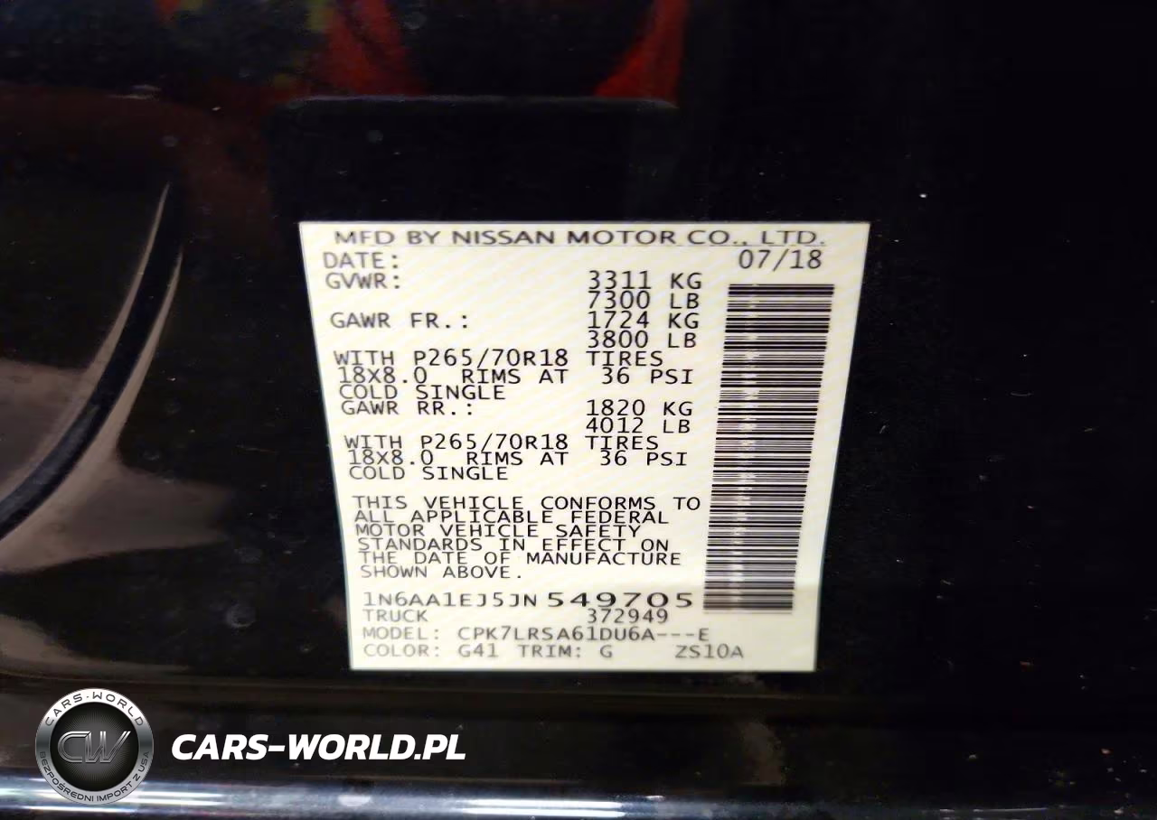 2018 Nissan Titan S VIN:1N6AA1EJ5JN549705 - 12