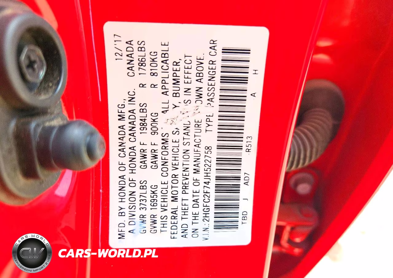 2018 Honda Civic Ex VIN:2HGFC2F74JH522758 - 12