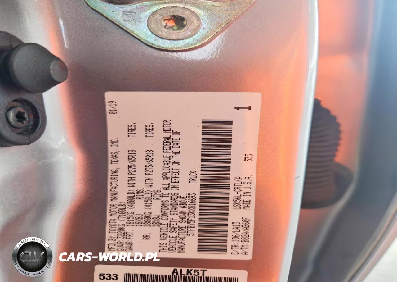 2019 Toyota Tundra Double Cab Limited VIN:5TFBY5F13KX816693 - 12