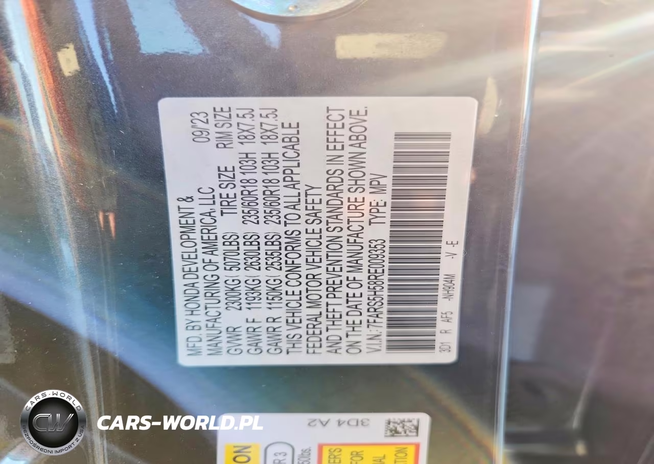 2024 Honda Cr-V Sport VIN:7FARS5H58RE009353 - 12