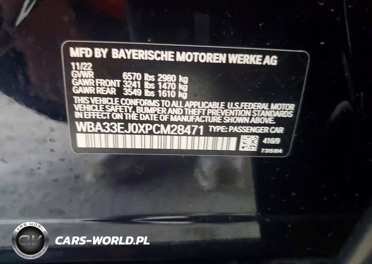 2023 BMW 760 I xDrive VIN:WBA33EJ0XPCM28471 - 12
