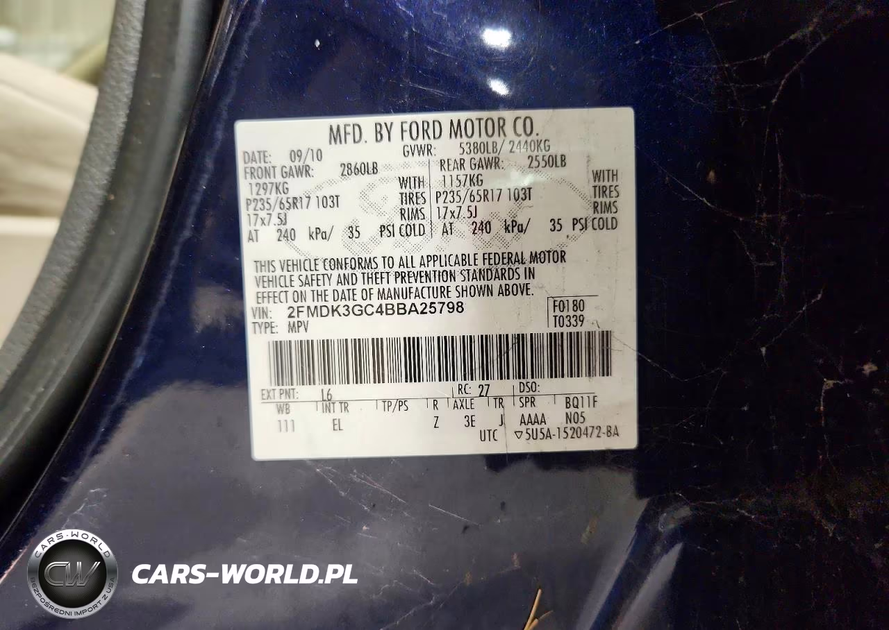 2011 Ford Edge Se VIN:2FMDK3GC4BBA25798 - 13