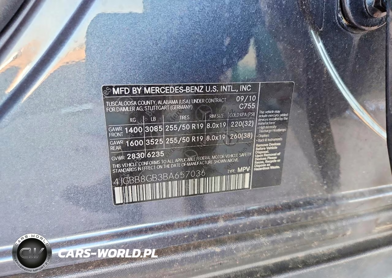 2011 Mercedes-Benz Ml 350 4Matic VIN:4JGBB8GB3BA657036 - 14