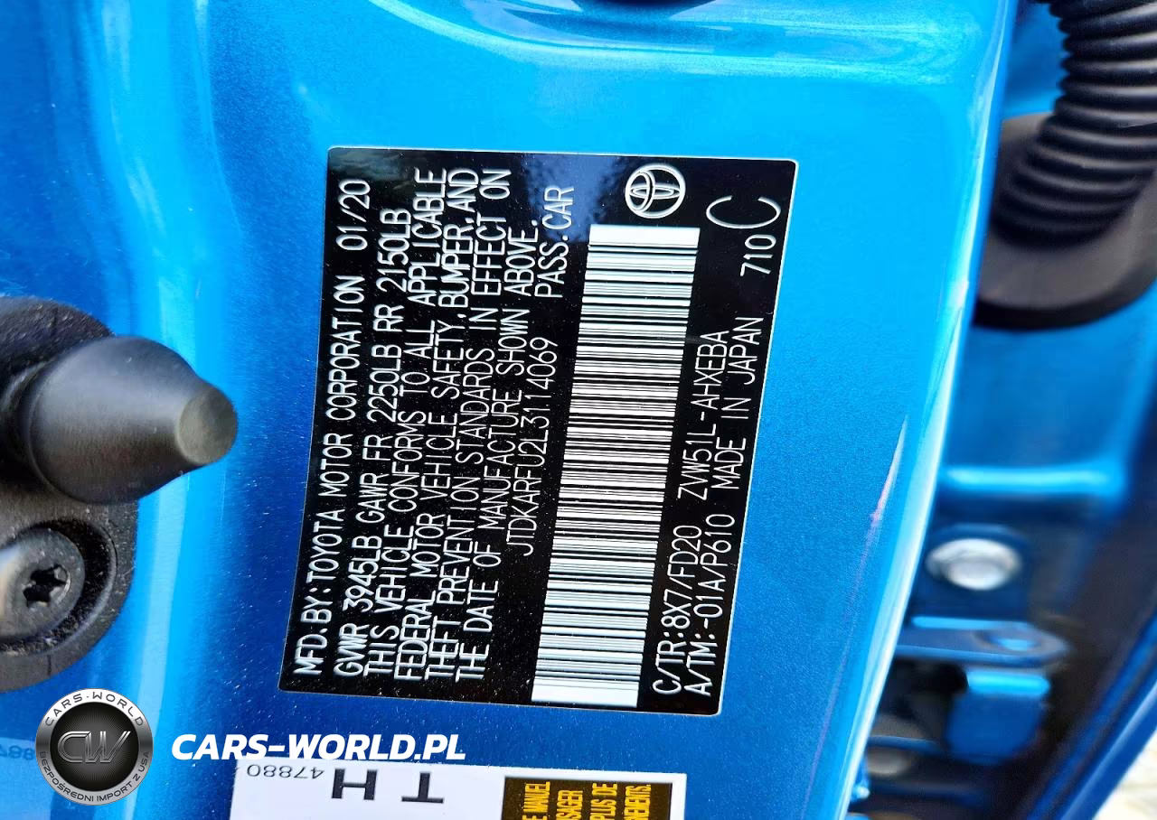 2020 Toyota Prius Le VIN:JTDKARFU2L3114069 - 12