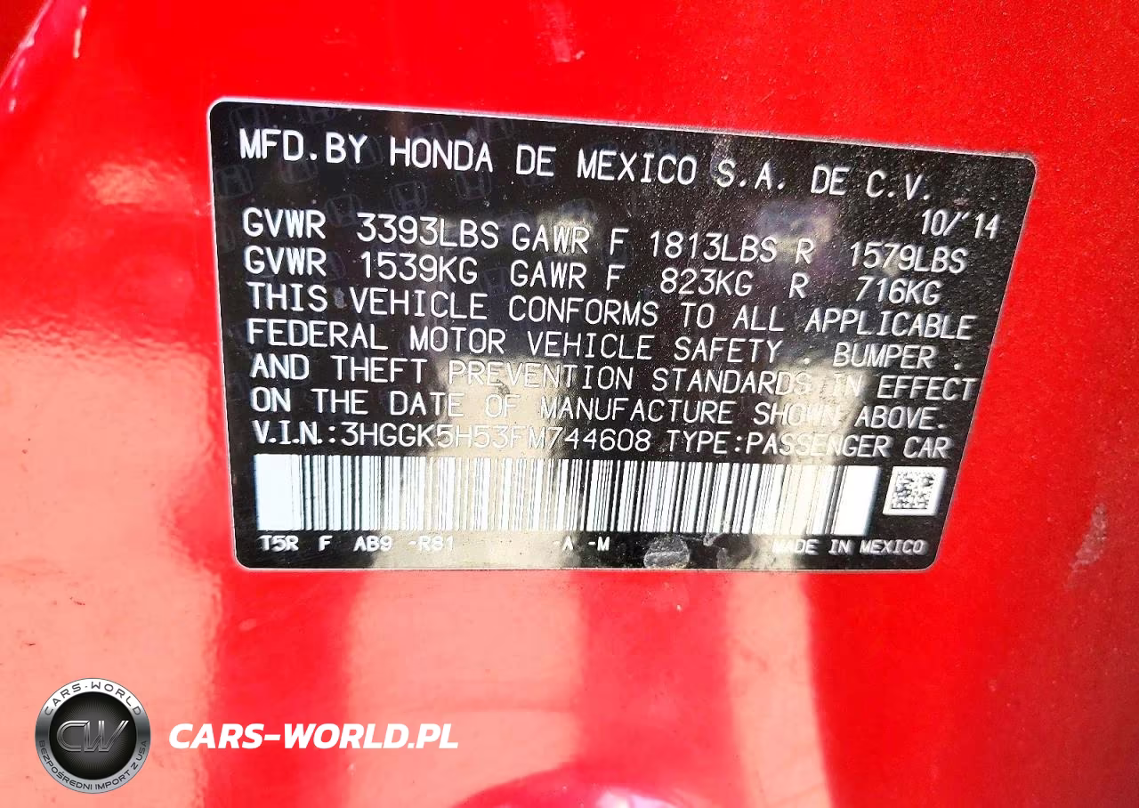 2015 Honda Fit Lx VIN:3HGGK5H53FM744608 - 13