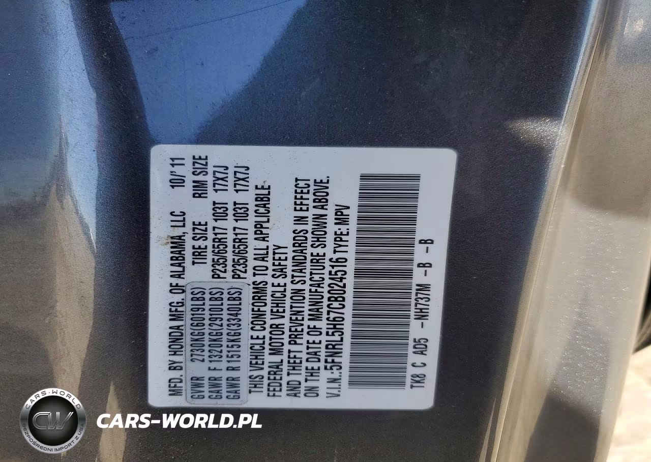 2012 Honda Odyssey Exl VIN:5FNRL5H67CB024516 - 13
