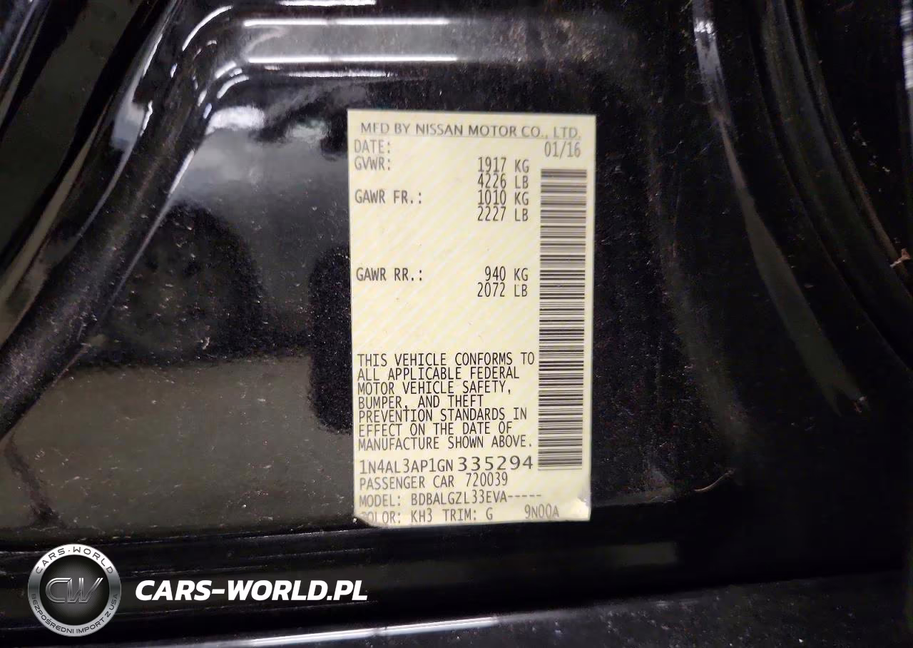 2016 Nissan Altima 2.5 S VIN:1N4AL3AP1GN335294 - 12