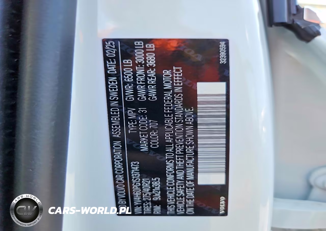 2025 Volvo Xc90 Ultra VIN:YV4H60PG1S1371473 - 13