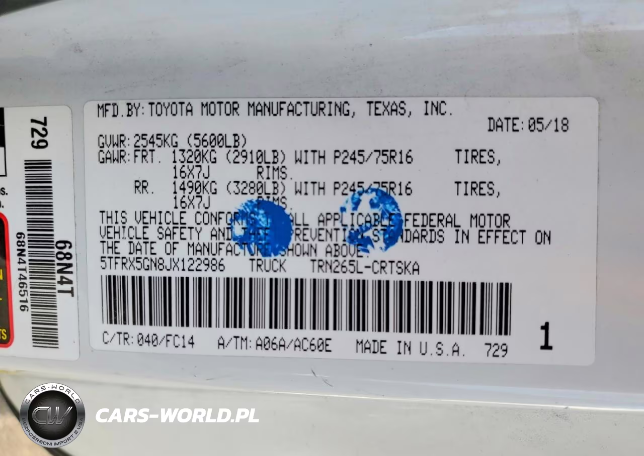 2018 Toyota Tacoma Sr5 VIN:5TFRX5GN8JX122986 - 12
