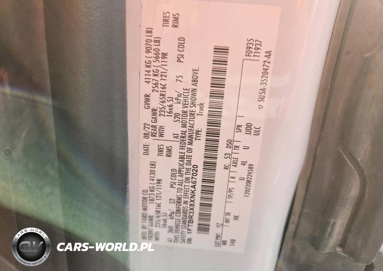 2022 Ford Transit 250 Delivery Van VIN:1FTBR3X8XNKA67020 - 13