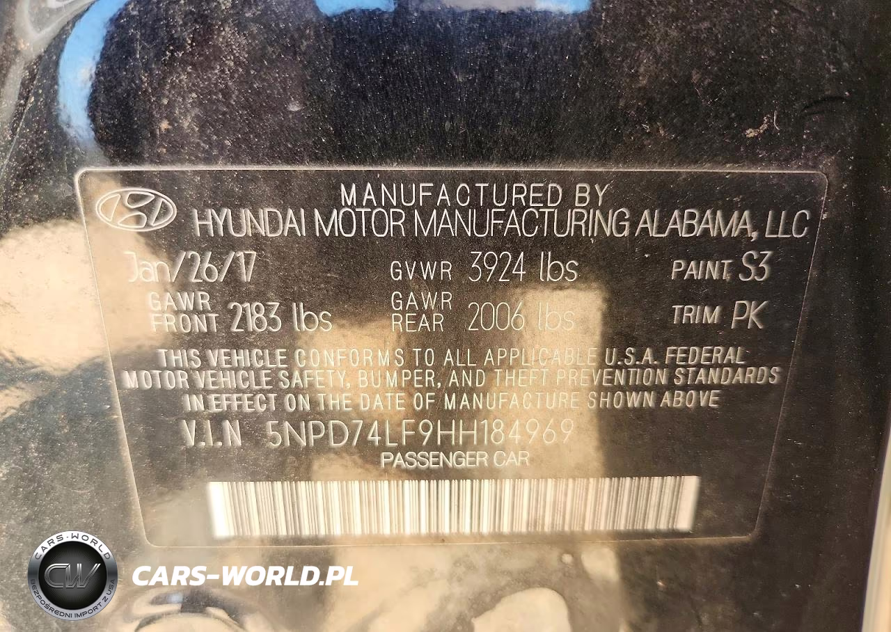 2017 Hyundai Elantra Se VIN:5NPD74LF9HH184969 - 12