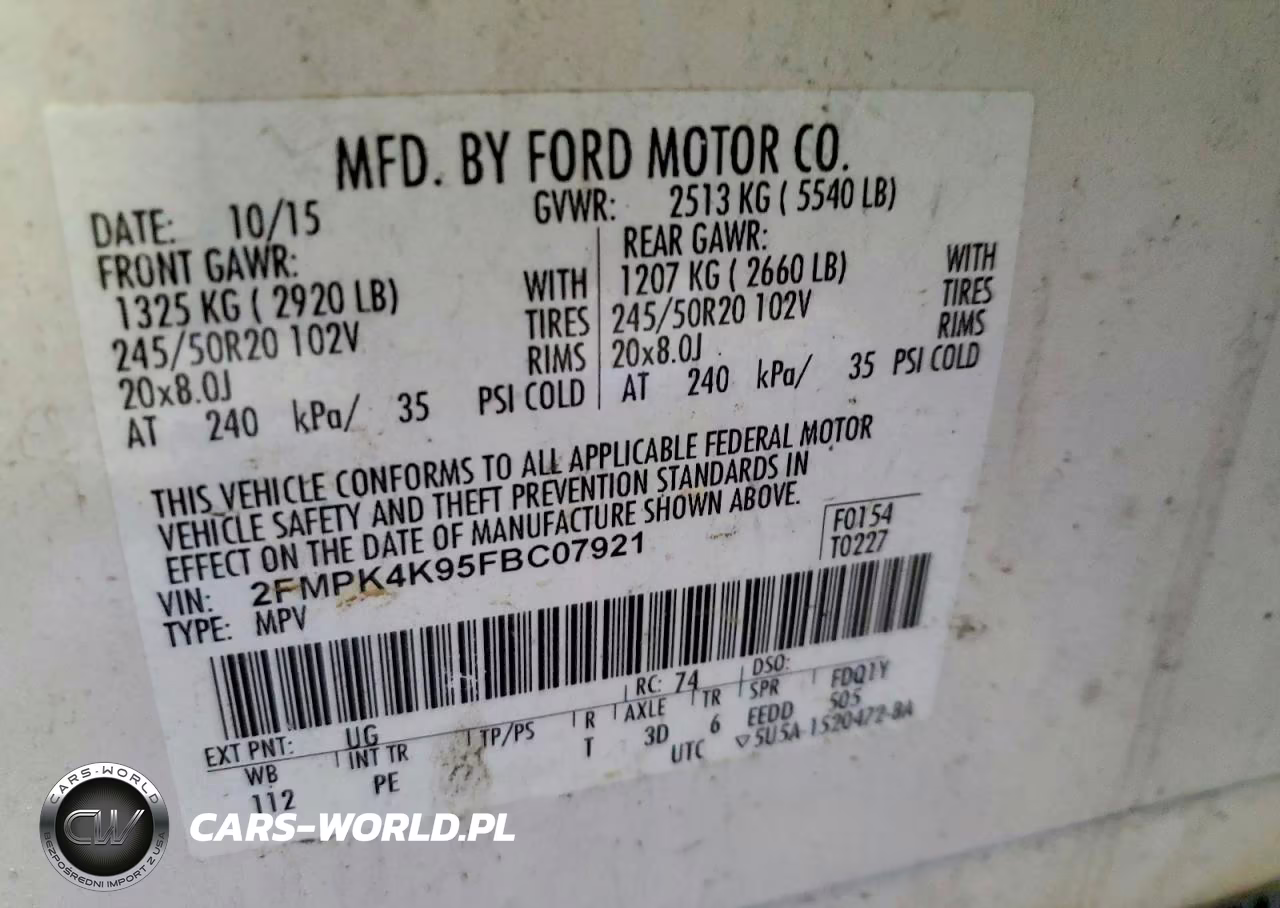 2015 Ford Edge Titanium VIN:2FMPK4K95FBC07921 - 13