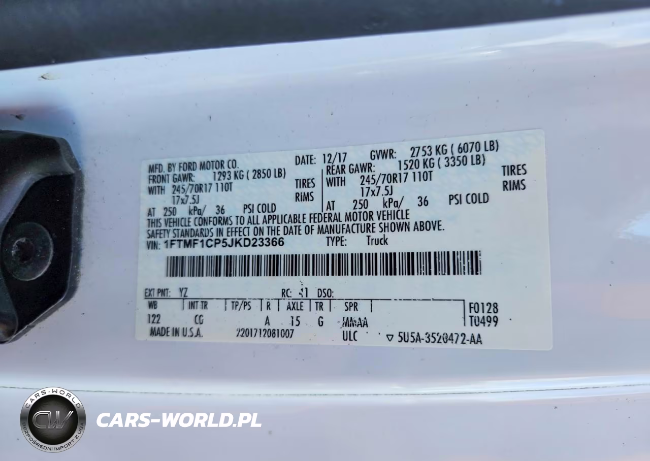 2018 Ford F150 VIN:1FTMF1CP5JKD23366 - 12