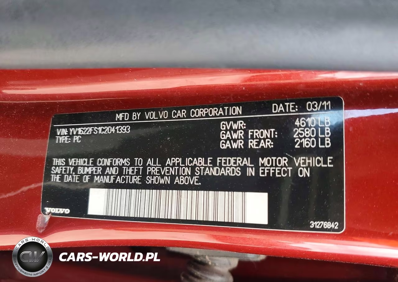 2012 Volvo S60 T5 VIN:YV1622FS1C2041393 - 12